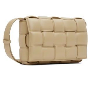 BOTTEGA VENETA Beige Padded Cassette Shoulder Bag